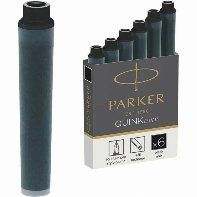 Картридж для перьевой ручки PARKER Z17 MINI BLACK 6 шт CW1950407 Картридж для перьевой ручки PARKER Z17 MINI BLACK 6 шт CW1950407