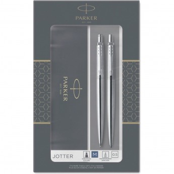 Подарочный набор PARKER: JOTTER CORE STAINLESS STEEL CT - ручка шариковая и карандаш Подарочный набор PARKER: JOTTER CORE STAINLESS STEEL CT - ручка шариковая и карандаш